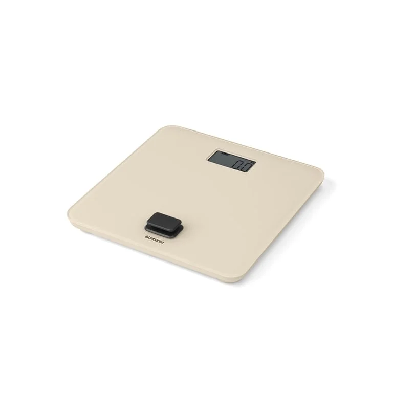 Cântar de baie digital Brabantia ReNew Soft Beige, funcționare fără baterii