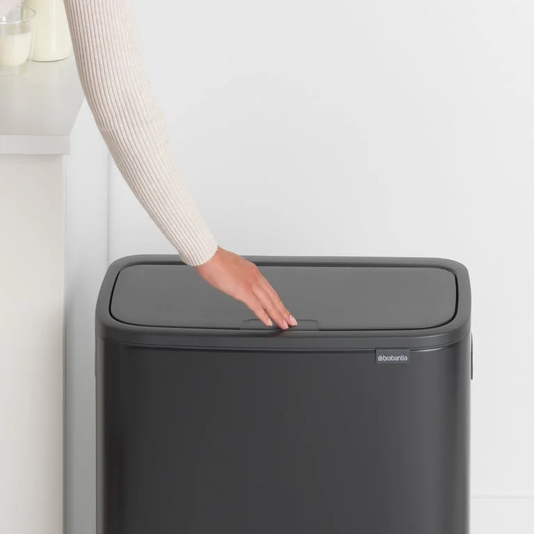 Coș de gunoi Brabantia Bo Touch 60L, Matt Black