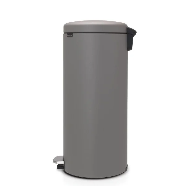 Coș de gunoi cu pedală Brabantia NewIcon 30L, Mineral Concrete Grey