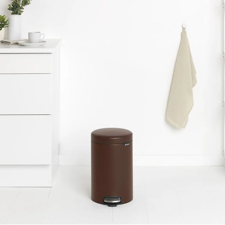 Coș de gunoi cu pedală Brabantia NewIcon 12L, Mineral Cosy Brown