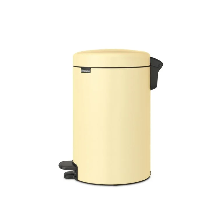Coș de gunoi cu pedală Brabantia NewIcon 12L, Mellow Yellow