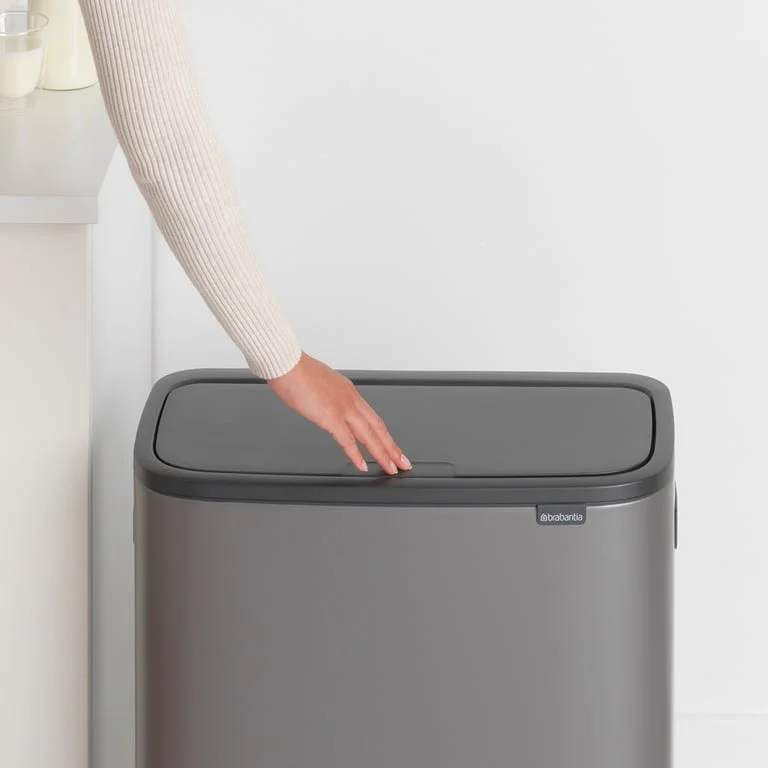 Coș de gunoi Brabantia Bo Touch 2x30L, Platinum