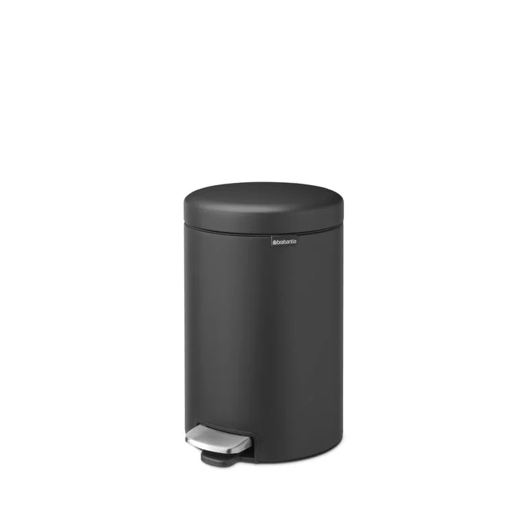 Coș de gunoi cu pedală Brabantia NewIcon 12L, Mineral Infinite Grey