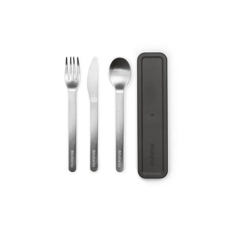 Cutlery Set Brabantia Make&Take Dark Grey 3 pcs