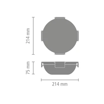 Bol de salată Brabantia Make&Take1.3L, Dark Grey