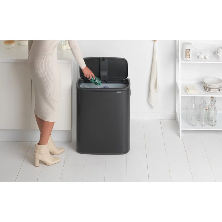 Coș de gunoi Brabantia Bo Touch 60L, Matt Black