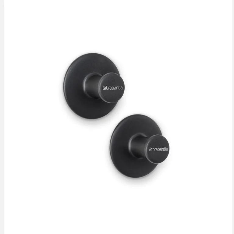 Set cârlig pentru prosoape Brabantia ReNew Dark Grey, 2 bucăți