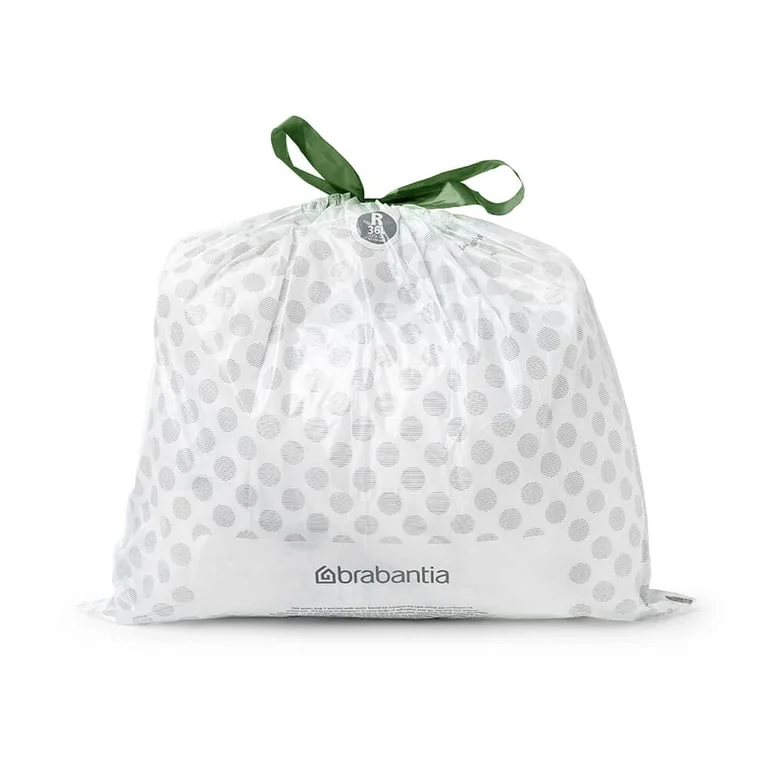 Saci de gunoi cu șnur Brabantia PerfectFit Bo, cod R, 36L, 20 bucăți, rolă