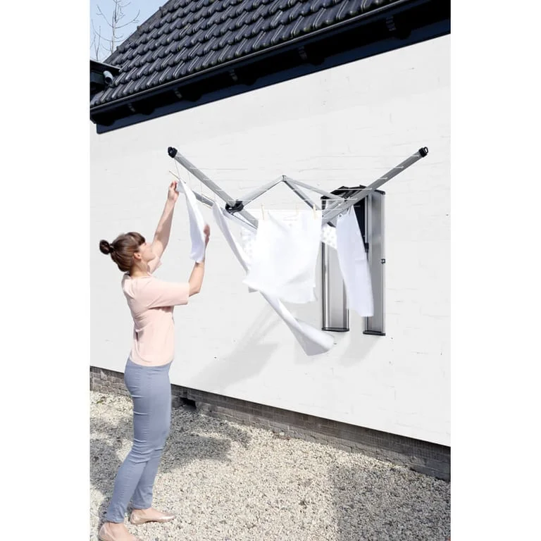 Casetă de depozitare și protecție pentru uscător de perete Brabantia WallFix, Stainless Steel