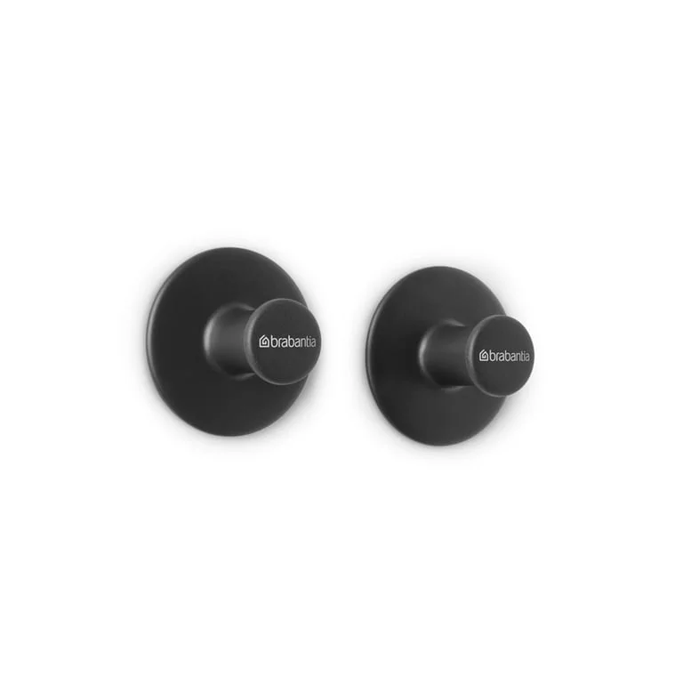 Set cârlig pentru prosoape Brabantia ReNew Dark Grey, 2 bucăți