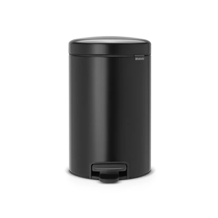 Coș de gunoi cu pedală Brabantia NewIcon 12L, Matt Black
