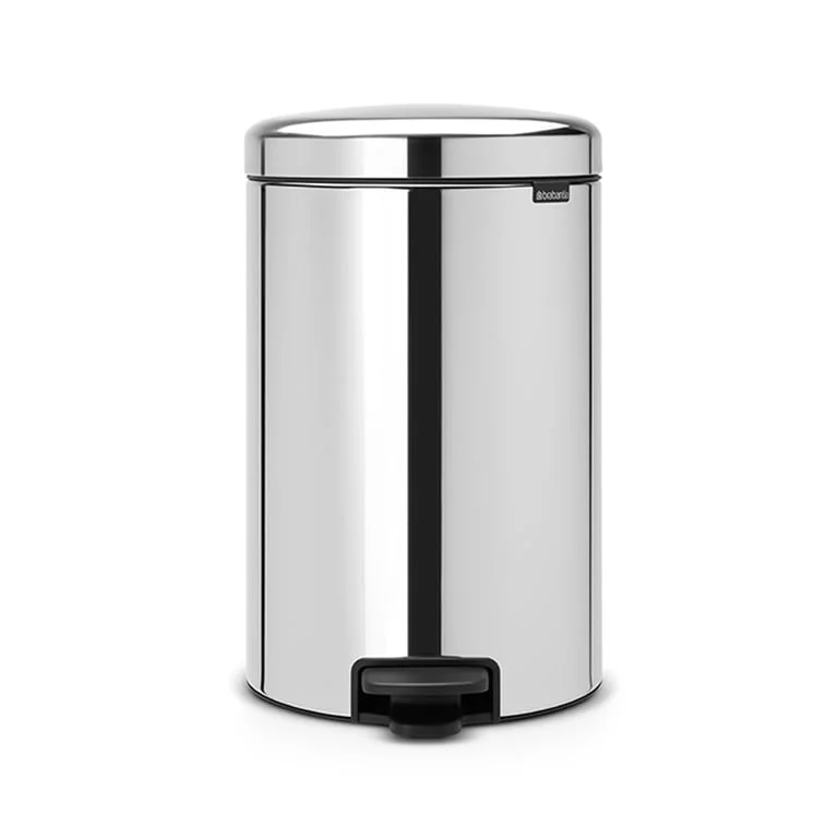 Coș de gunoi cu pedală Brabantia NewIcon 20L, Brilliant Steel