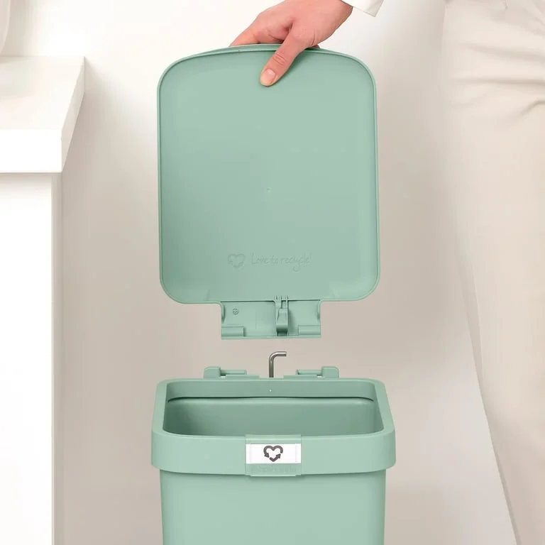 Coș de gunoi cu pedală Brabantia StepUp 16L, Jade Green