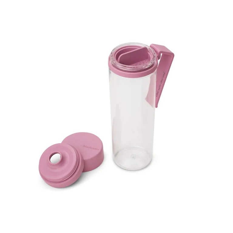 Water Bottle Brabantia Make&Take Lilac Pink 500ml, with Strainer