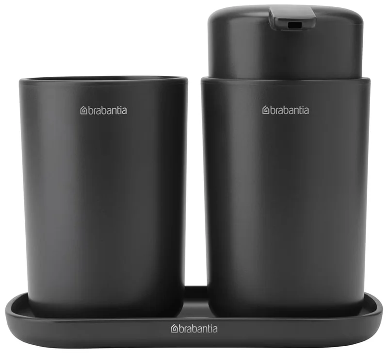 Set de accesorii pentru baie Brabantia ReNew Dark Grey, 3 piese