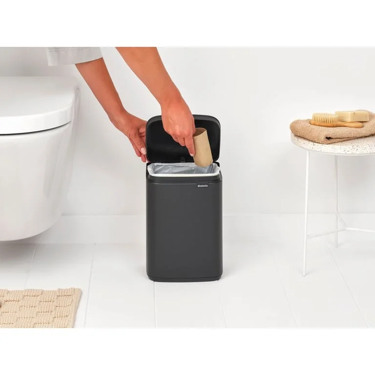 Coș de gunoi Brabantia Bo Small 4L, Mineral Infinite Grey
