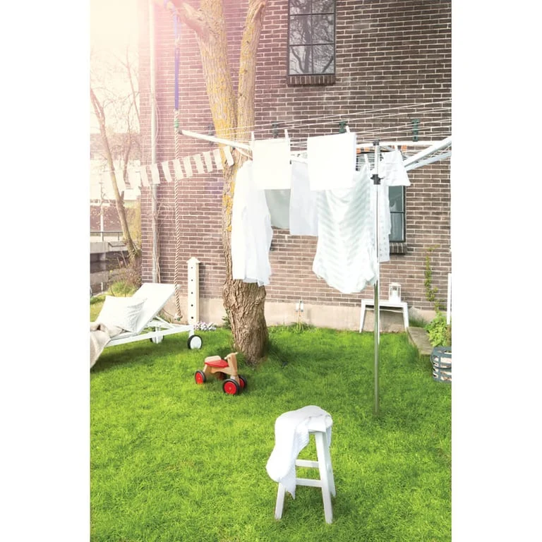 Outdoor Dryer Brabantia Essential 30m, 3 Arms, Plastic Ground Tube
