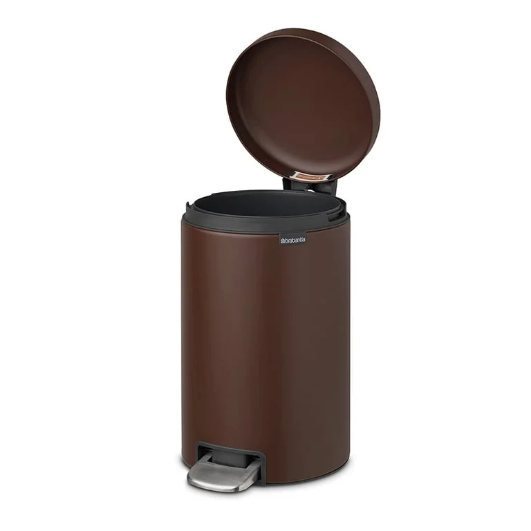 Coș de gunoi cu pedală Brabantia NewIcon 12L, Mineral Cosy Brown