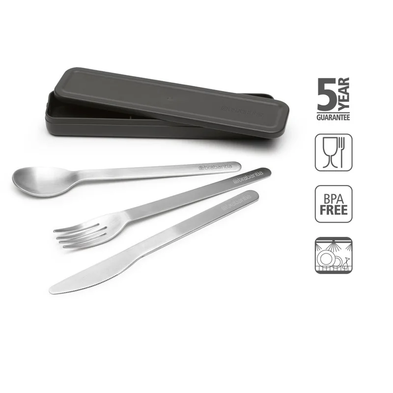 Set tacâmuri Brabantia Make&Take Dark Grey, 3 piese
