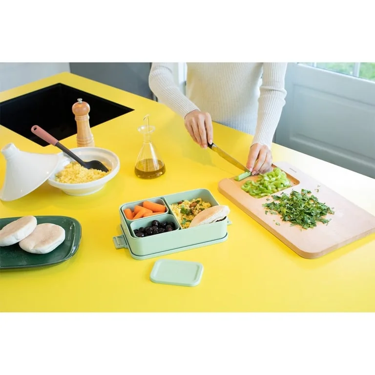 Cutie de prânz Brabantia Make&Take 2L, Jade Green, cu separatoare