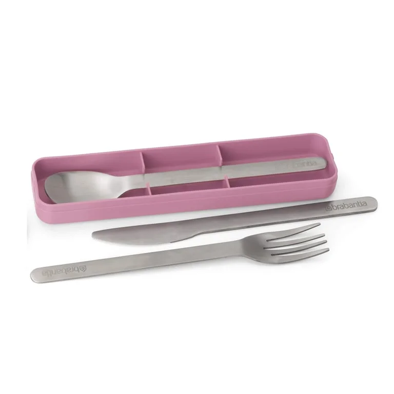 Set tacâmuri Brabantia Make&Take Lilac Pink, 3 piese