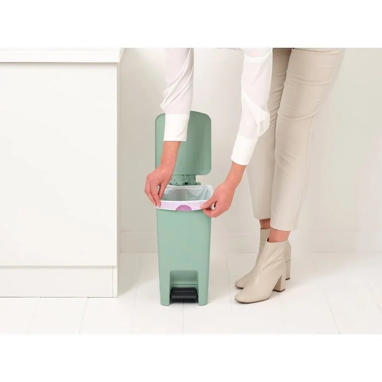 Coș de gunoi cu pedală Brabantia StepUp 10L, Jade Green