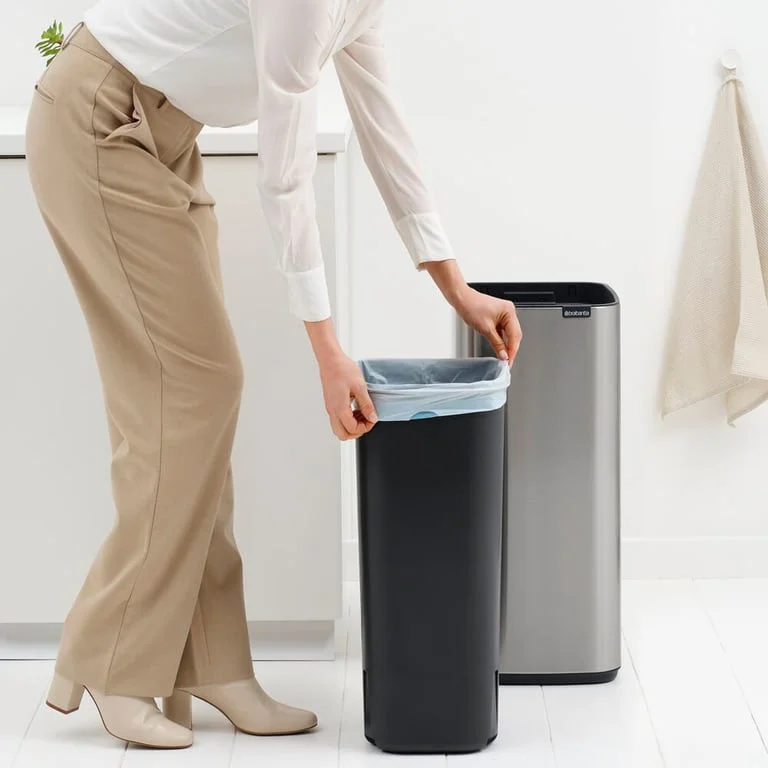 Coș de gunoi Brabantia Bo Touch 30L, Matt Steel Fingerprint Proof