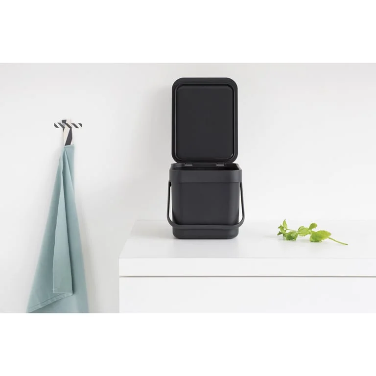 Coș de colectare selectivă Brabantia Sort&Go 6L, Dark Grey