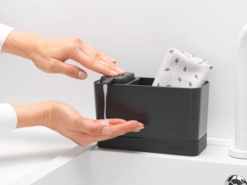 Sink Organiser&Soap Dispenser Brabantia, Dark Grey
