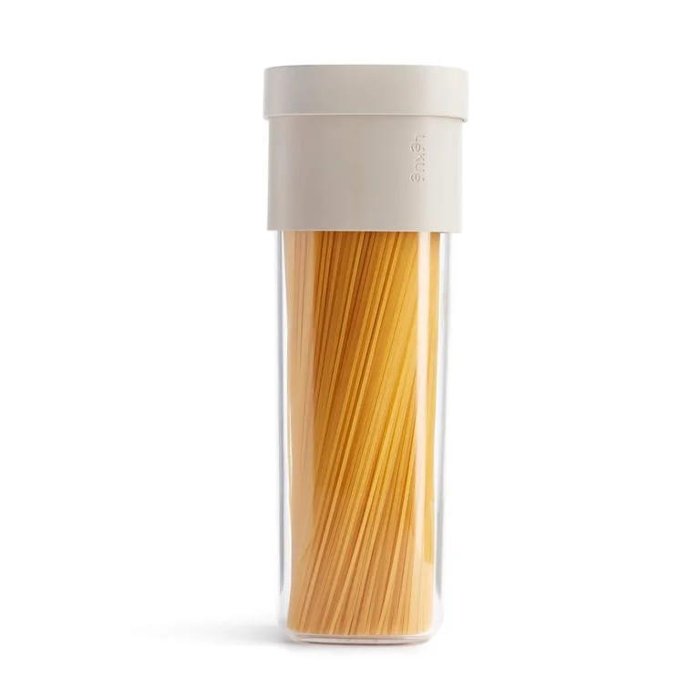 Borcan de depozitare Lekue bej cu accesoriu suplimentar, 1,35-1,6 L
