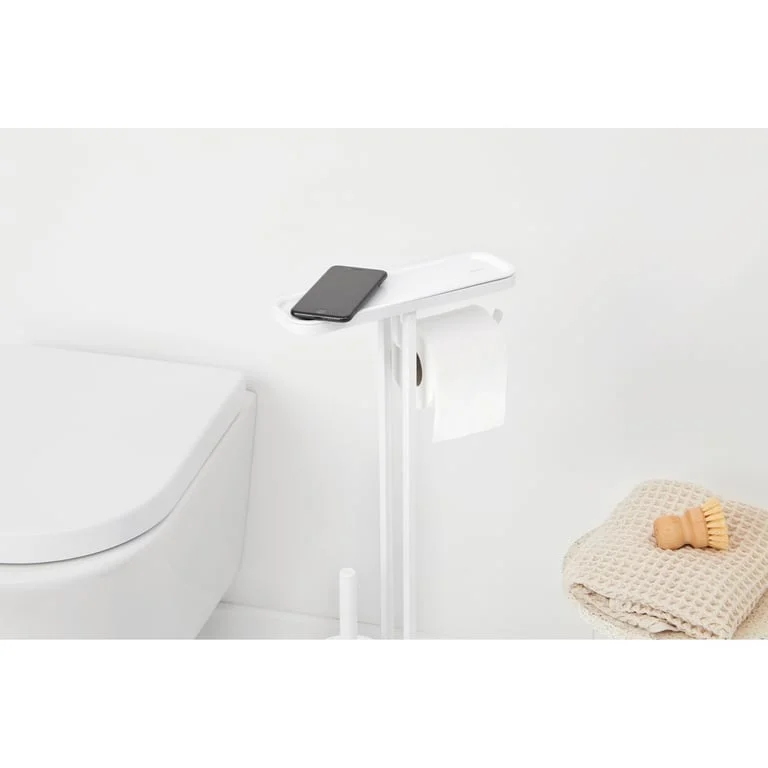 Stativ pentru perie WC și hârtie igienică Brabantia MindSet Mineral Fresh White