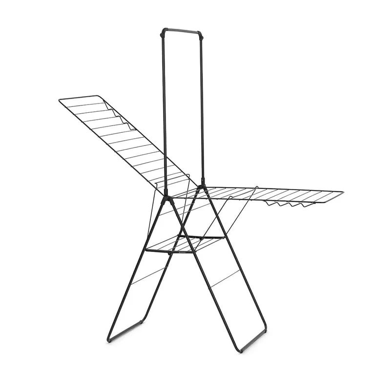 Uscător de rufe Brabantia Hangon, 25m, tijă suplimentară, Matt Black