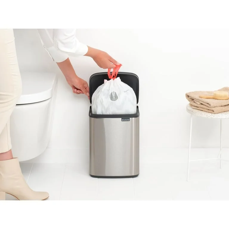 Coș de gunoi Brabantia Bo Small 7L, Matt Steel, Fingerprint proof