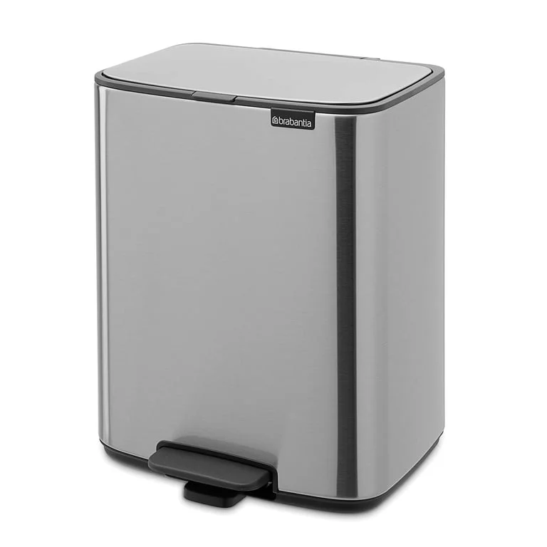 Coș de gunoi Brabantia Bo Pedal 12L, Matt Steel Fingerprint Proof