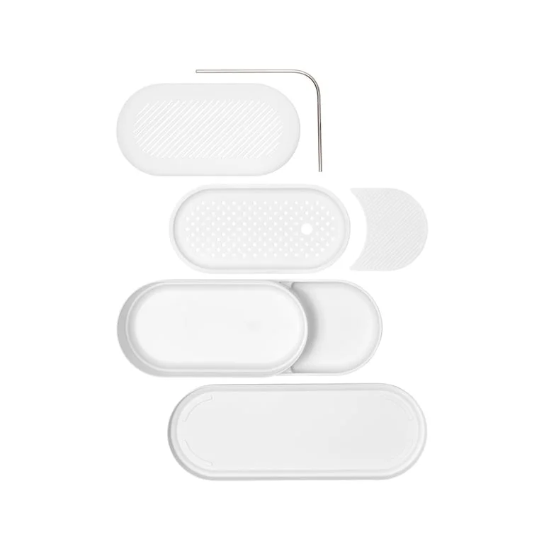 Organizator pentru chiuvetă Brabantia SinkStyle Mineral Fresh White
