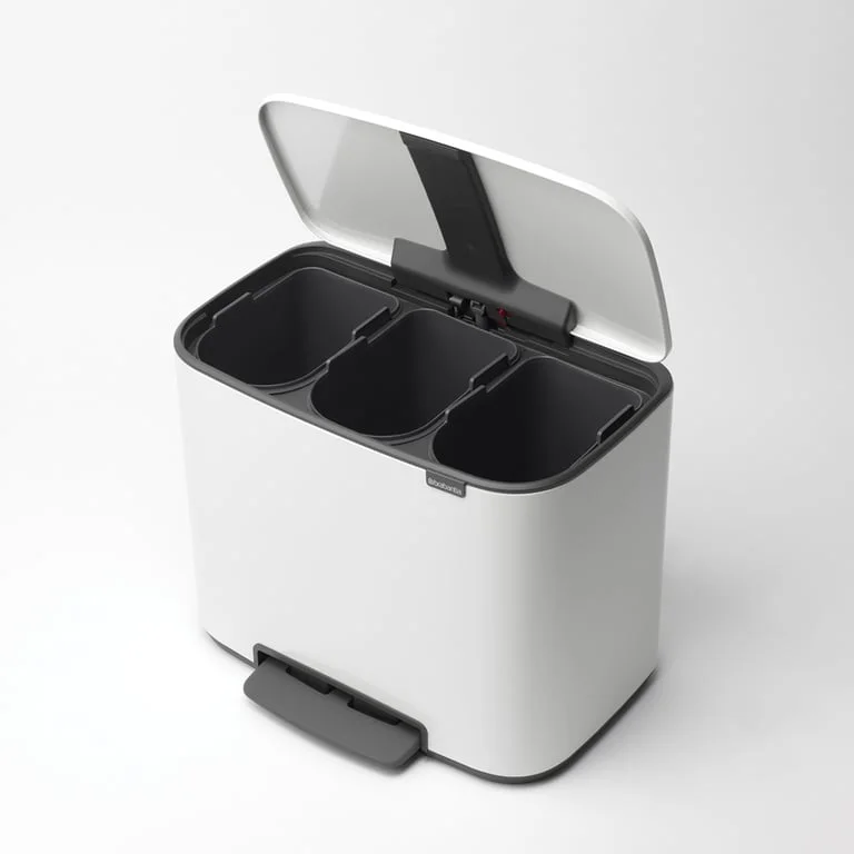 Coș de gunoi Brabantia Bo Pedal 3x11L, White