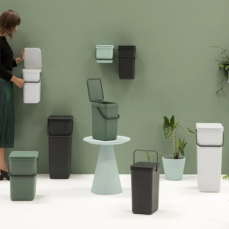Coș de colectare selectivă Brabantia Sort&Go 16L, Jade Green