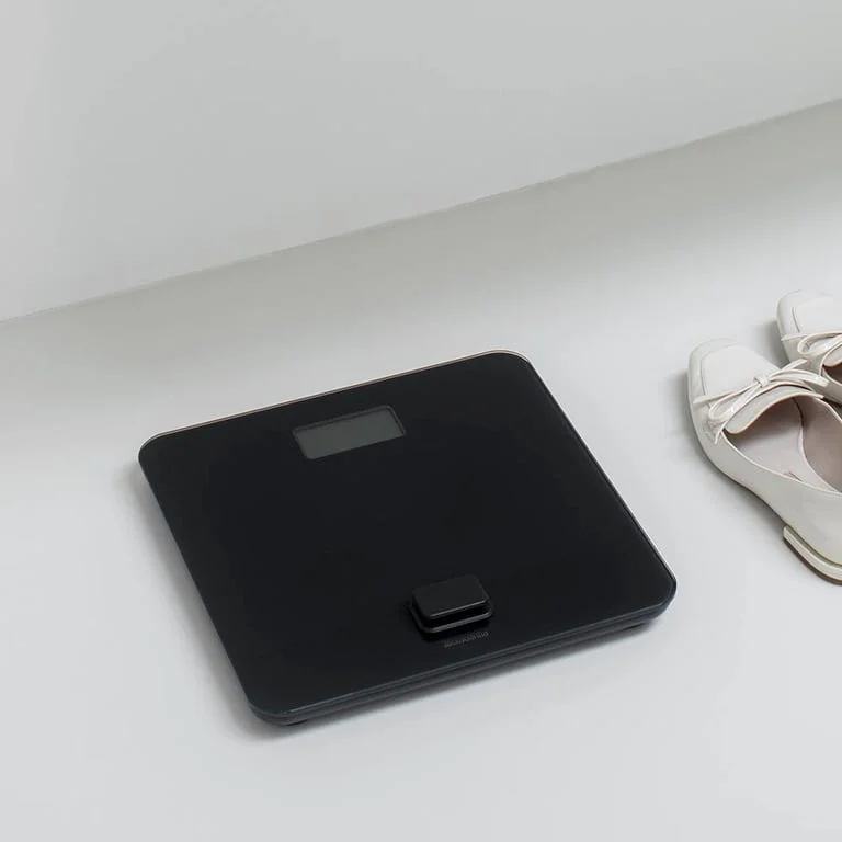 Cântar de baie digital Brabantia ReNew Dark Grey, funcționare fără baterii