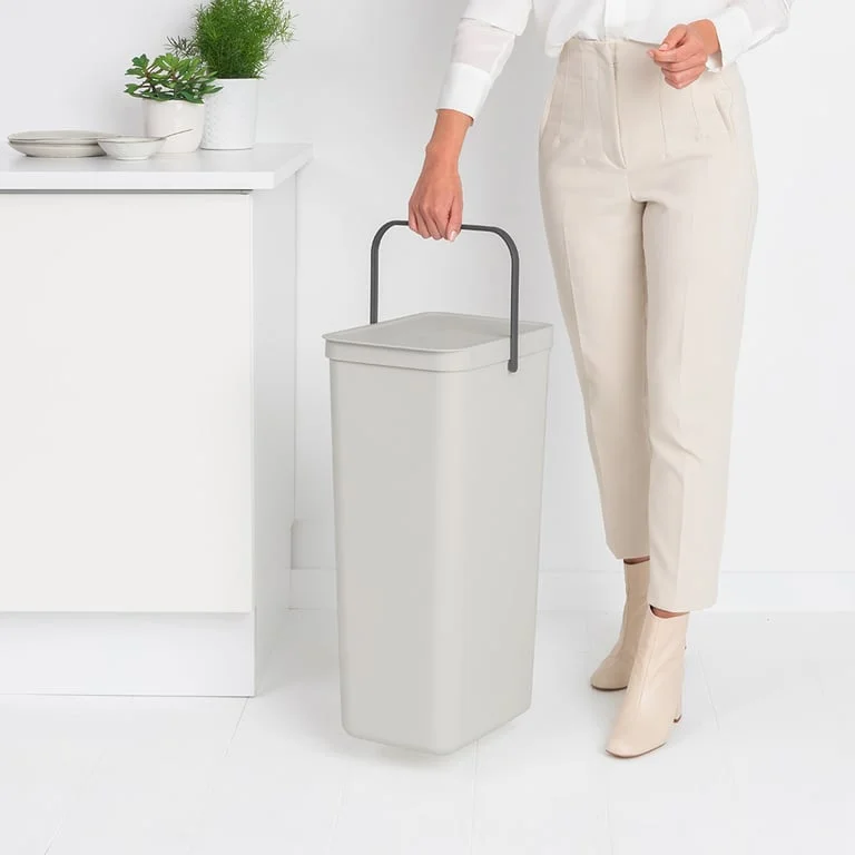 Coș de colectare selectivă Brabantia Sort&Go 40L, Light Grey