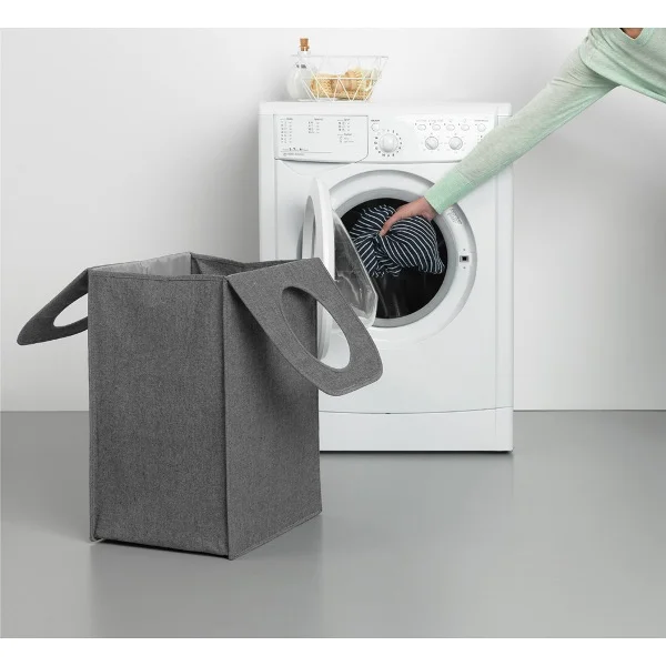 Sac de rufe Brabantia 55L, Pepper Black, dreptunghiular