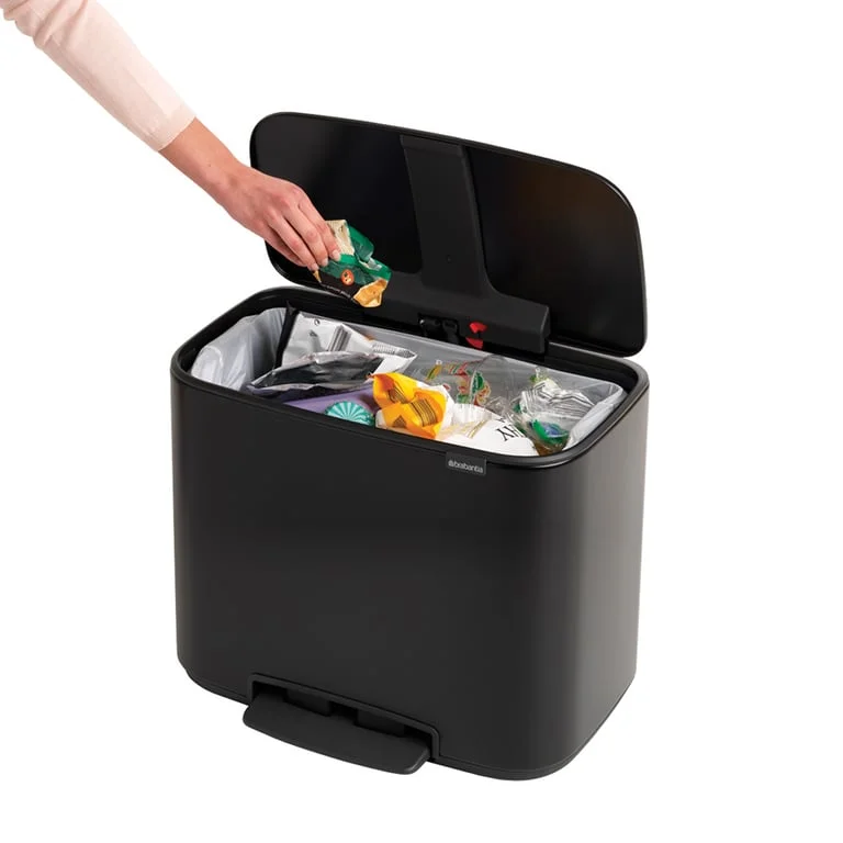 Coș de gunoi Brabantia Bo Pedal 36L, Matt Black