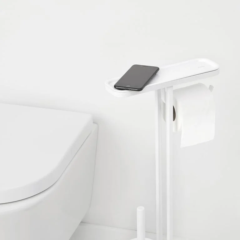 Stativ pentru perie WC și hârtie igienică Brabantia MindSet Mineral Fresh White