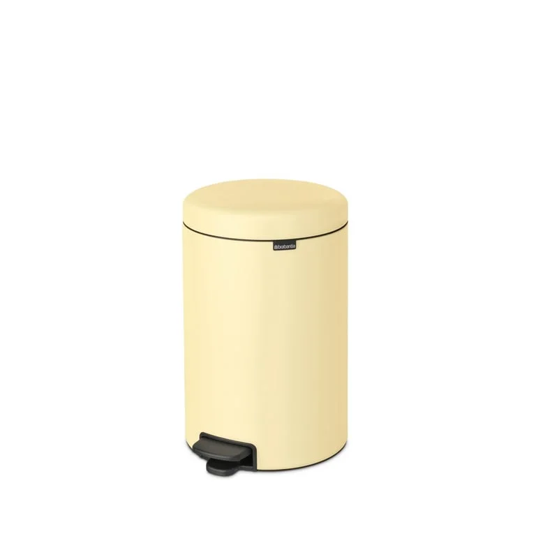 Coș de gunoi cu pedală Brabantia NewIcon 20L, Mellow Yellow