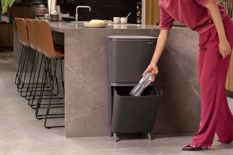 Recycle Bin Brabantia SortUp Hi 20+10+10L, Soft Beige