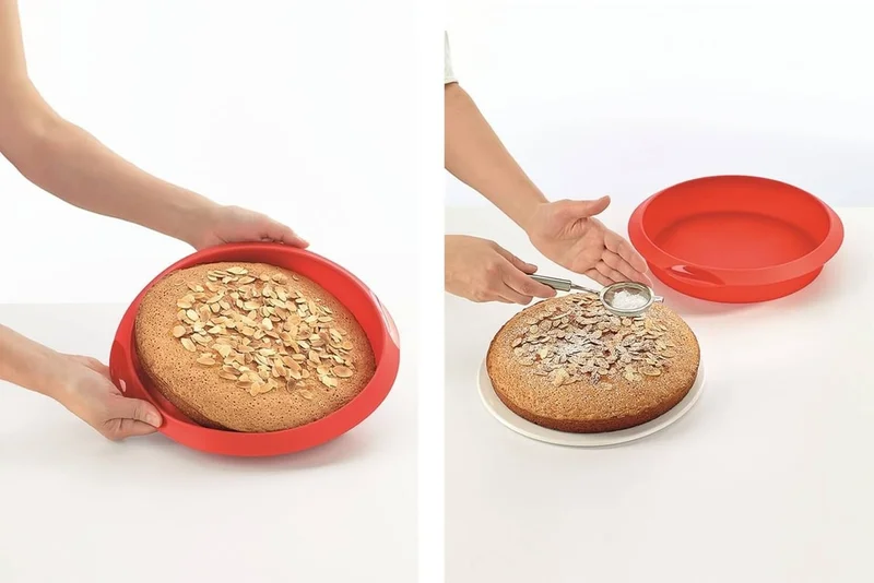 Tavă de copt Lekue Ø28cm, silicon, pentru baza tortului