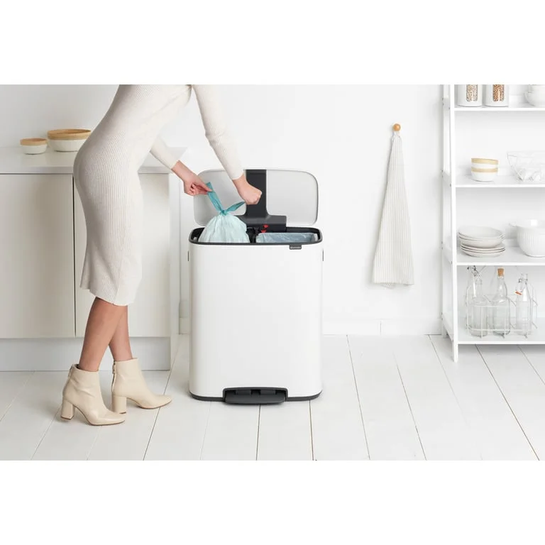 Coș de gunoi Brabantia Bo Pedal 2x30L, White