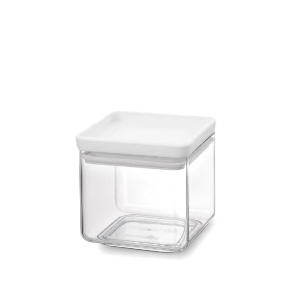 Stackable Square Canister Brabantia 0.7L Tasty+, Light Grey Lid