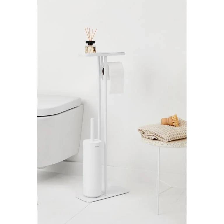 Stativ pentru perie WC și hârtie igienică Brabantia MindSet Mineral Fresh White