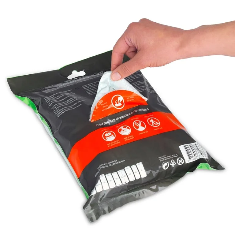 Saci de gunoi cu șnur Brabantia PerfectFit, cod  G, 23-30L, 40 bucăți, albi