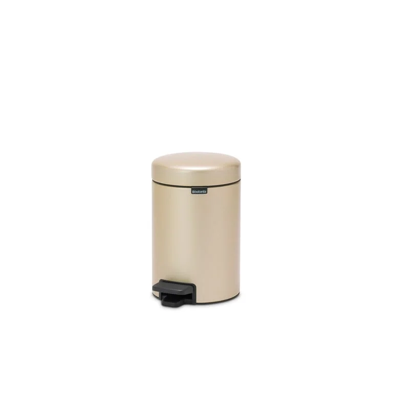 Coș de gunoi cu pedală Brabantia NewIcon 3L, Metallic Gold